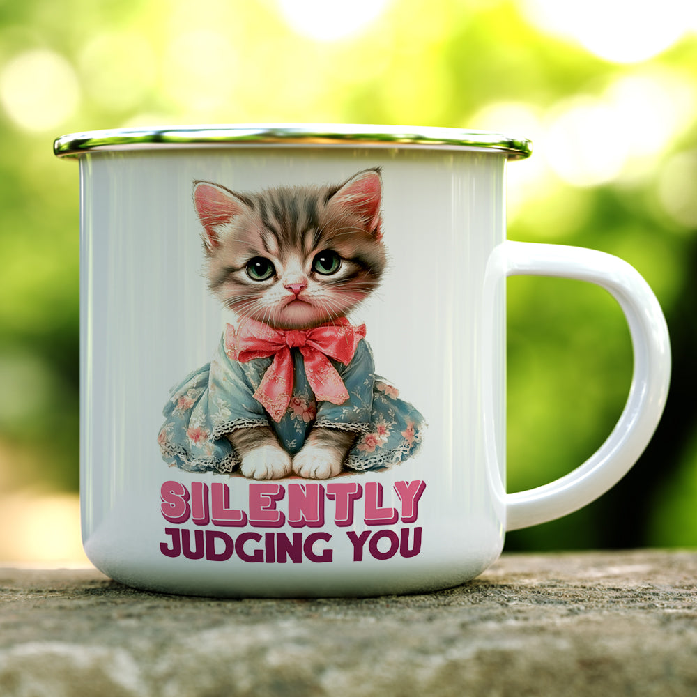 Silently Judging You Cat Camp Mug