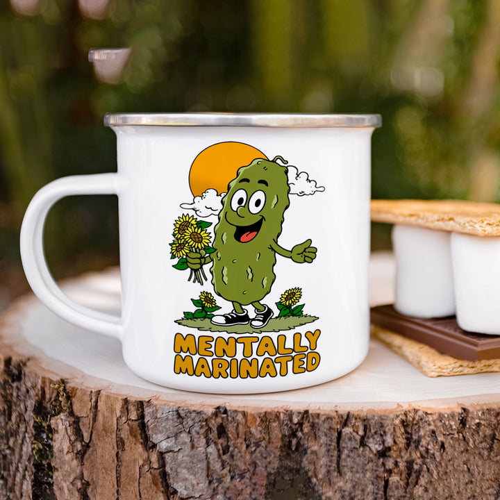 Mentally Marinated Pickle Camp Mug