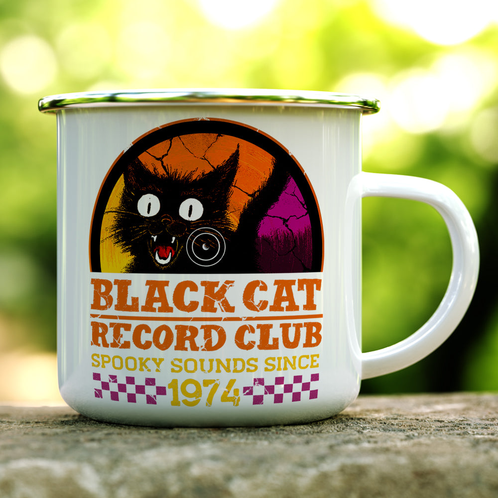 Black Cat Record Club Camp Mug