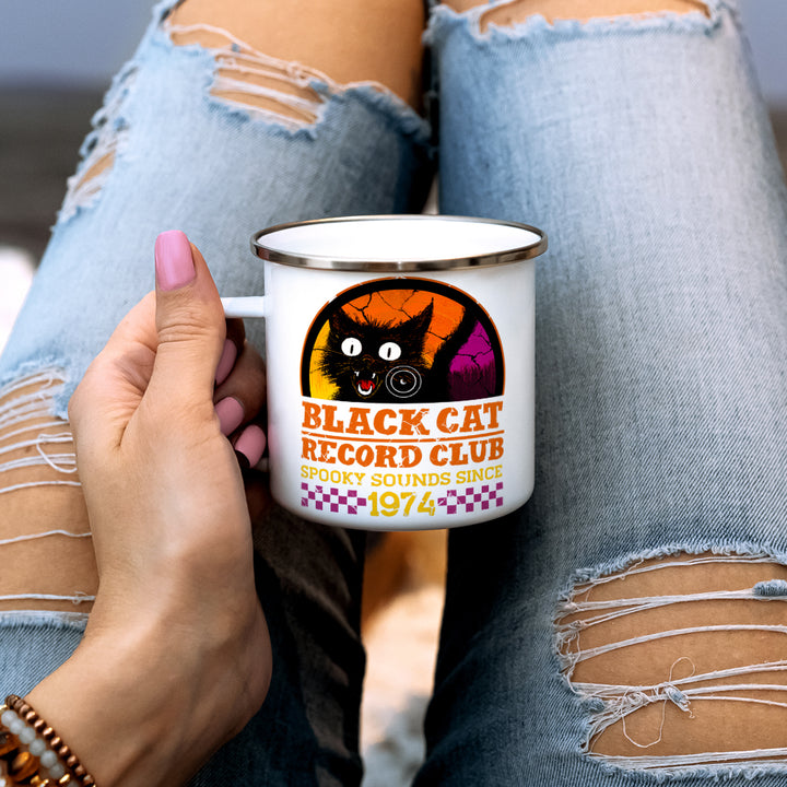 Black Cat Record Club Camp Mug