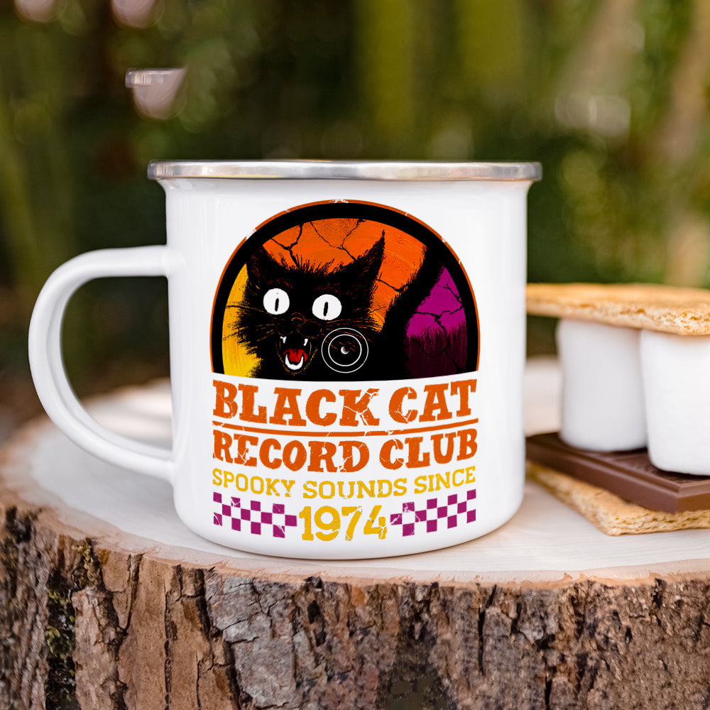 Black Cat Record Club Camp Mug