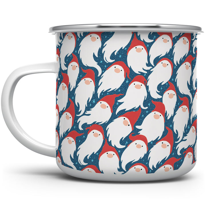 Gnome Santa Pattern Camp Mug