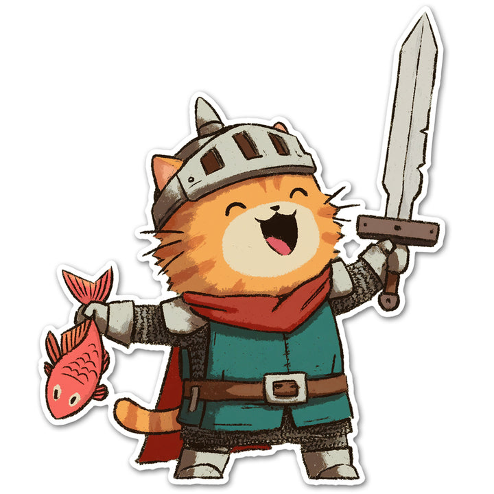 Cat Knight Sticker