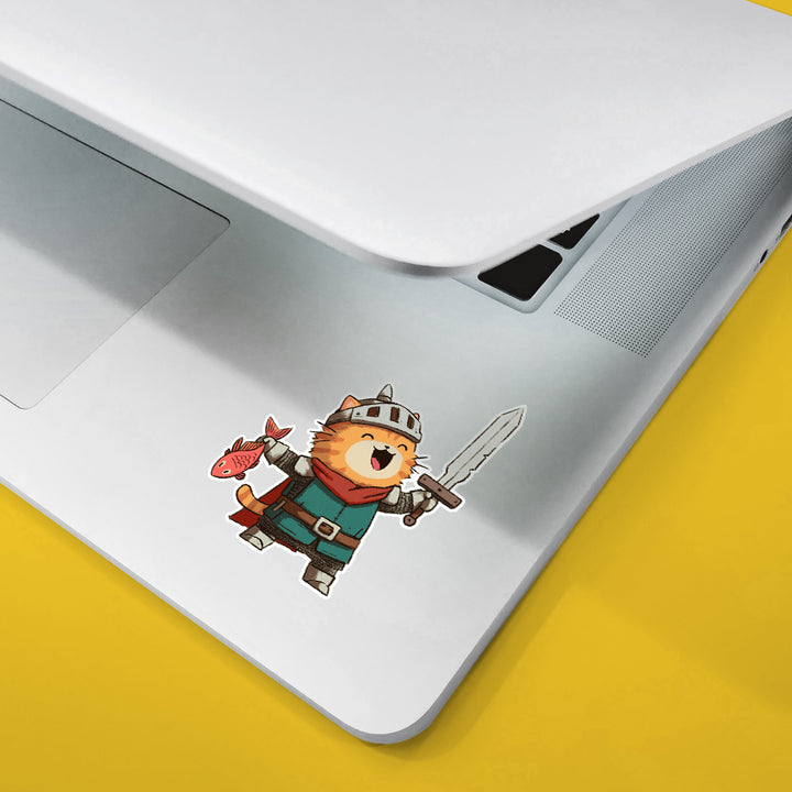 Cat Knight Sticker