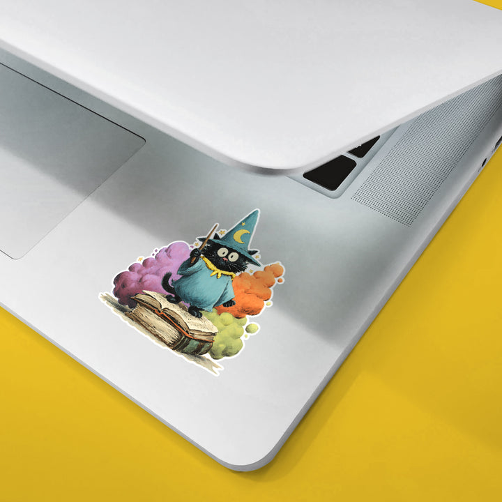 Bookish Wizard Cat Sticker