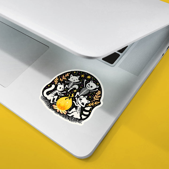 Woodland Skeleton Animals Sticker