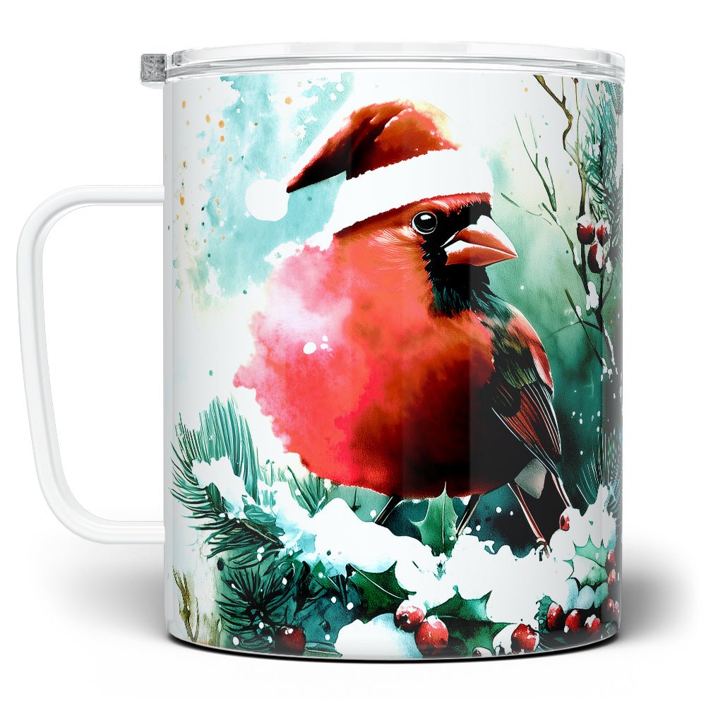 Christmas Cardinal Insulated Travel Mug | Winter Holiday Mugs