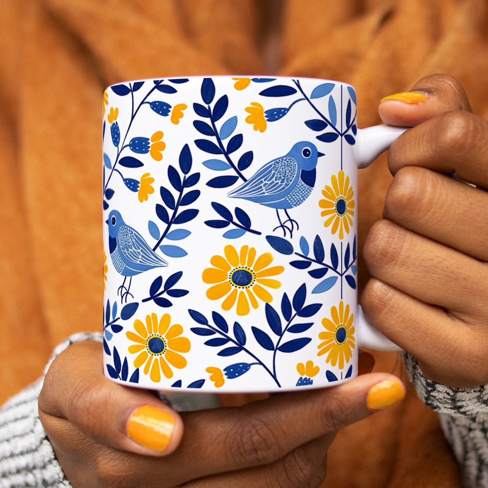 Floral Bird Mug - Loftipop