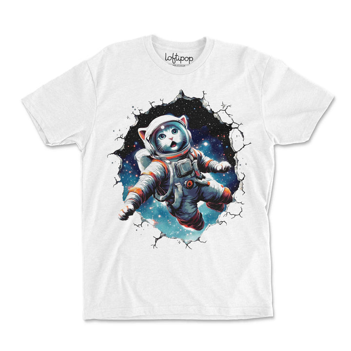 Astronaut Cat Crewneck Tshirt