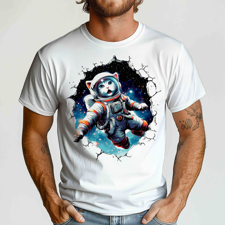 Astronaut Cat Crewneck Tshirt
