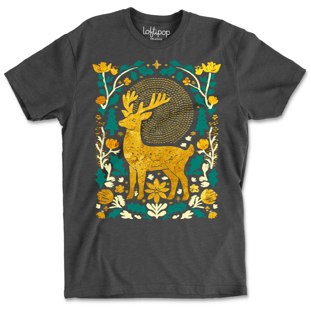 Forest Deer Crewneck T-Shirt