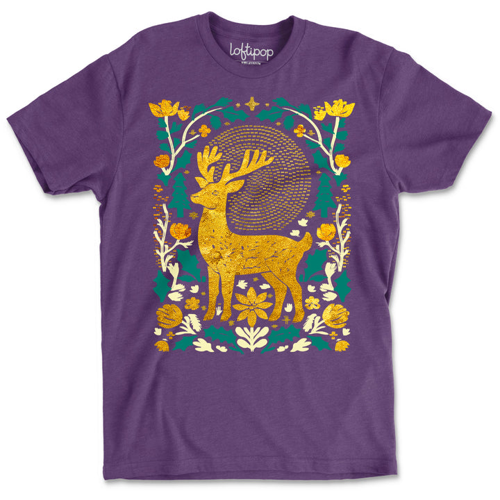 Forest Deer Crewneck T-Shirt