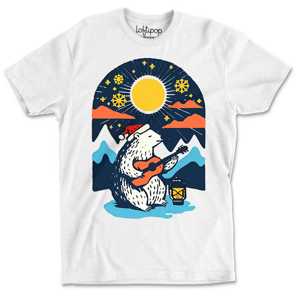 Retro Polar Bear Crewneck T-Shirt
