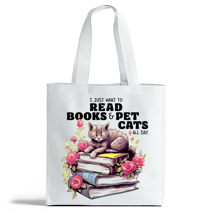 Read Books Pet Cats Tote Bag
