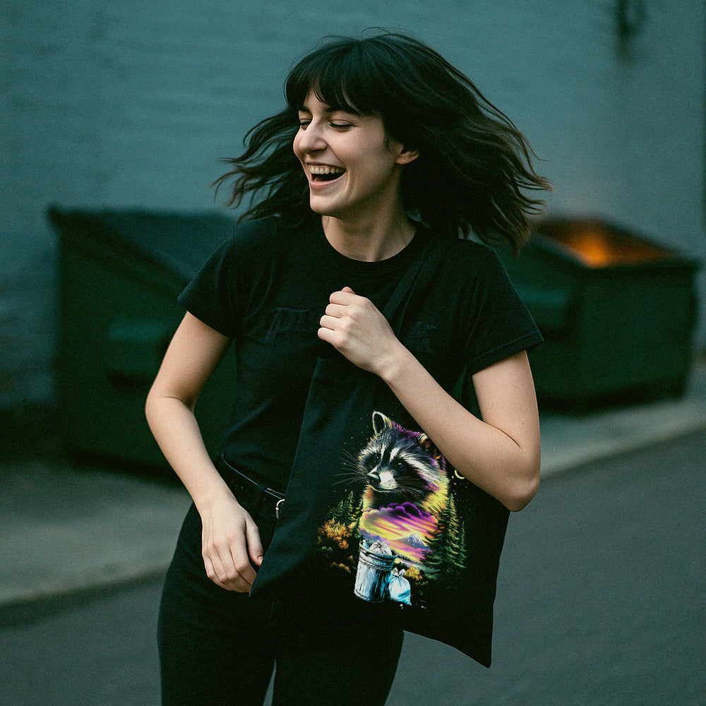 Nature Raccoon Tote Bag