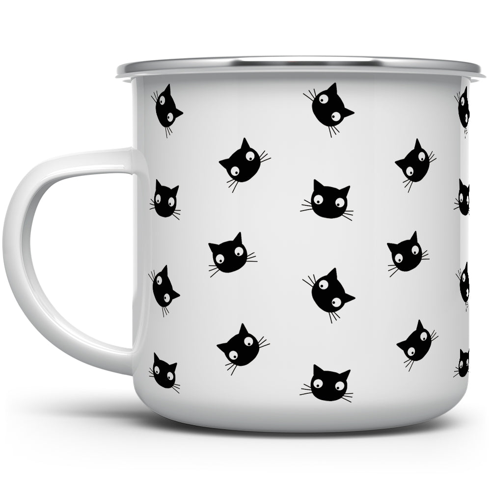 Black Cat Camp Mug | Halloween Fun Mug