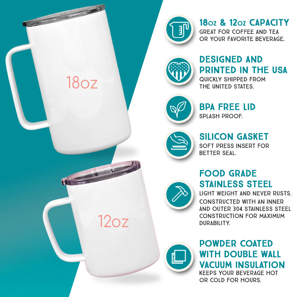 Witchy Pattern Insulated Travel Mug