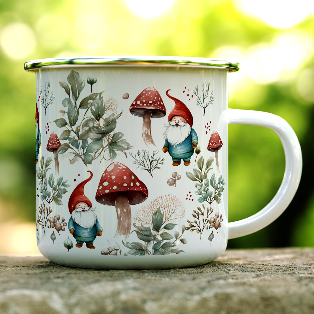 Woodland Mushroom Gnome Camp Mug