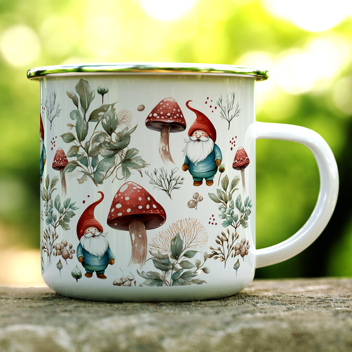 Woodland Mushroom Gnome Camp Mug