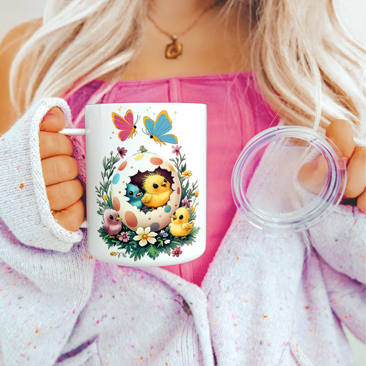 Easter Chicks Insulated Travel Mug