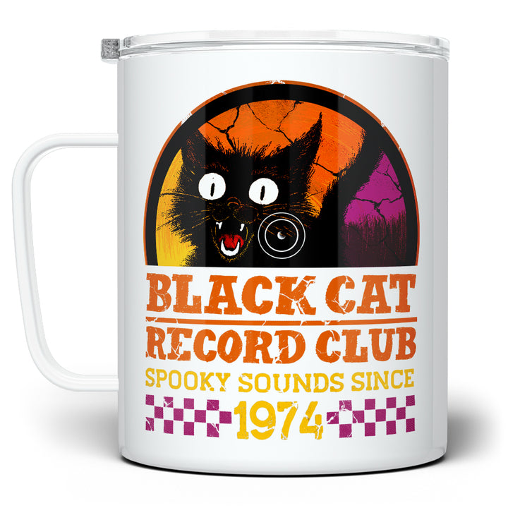 Black Cat Record Club Insulated Travel Mug