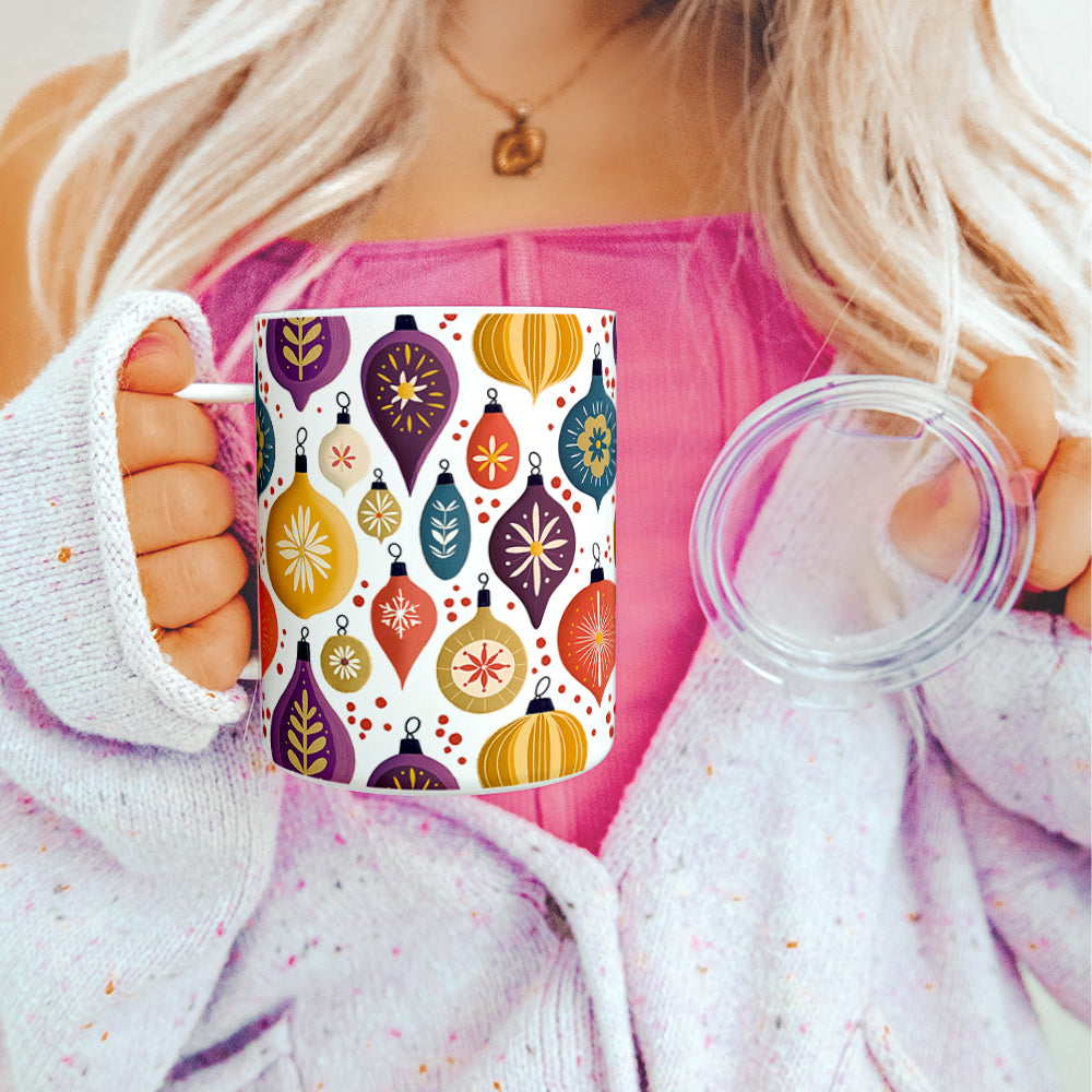 Vintage Christmas Ornaments Insulated Travel Mug