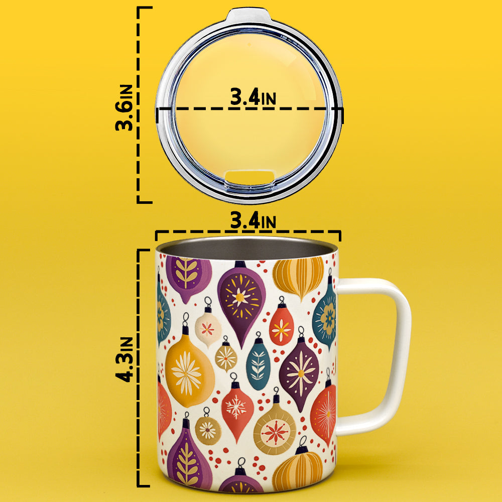 Vintage Christmas Ornaments Insulated Travel Mug