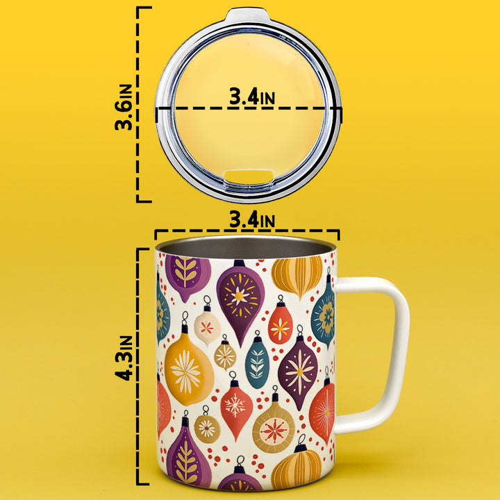 Vintage Christmas Ornaments Insulated Travel Mug