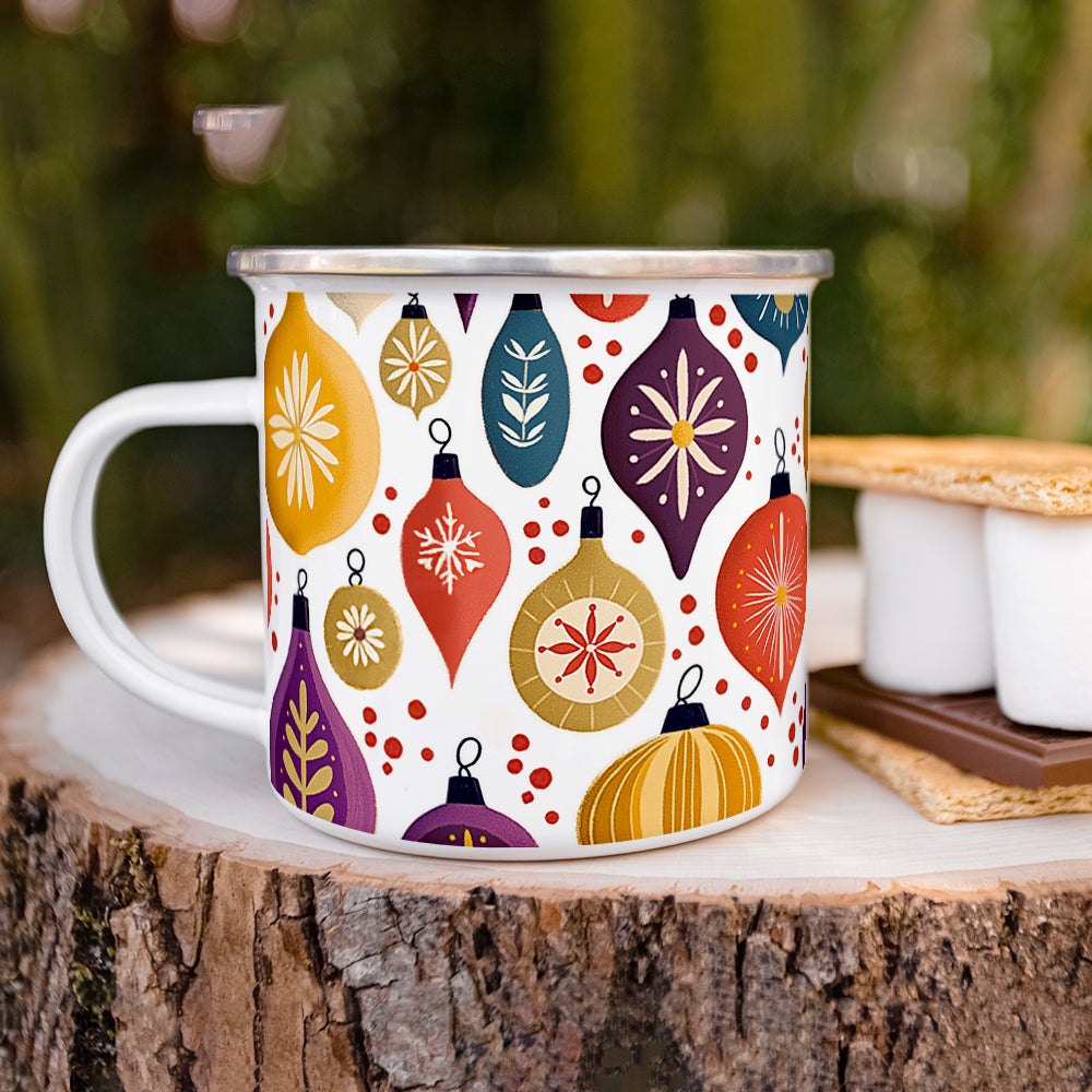 Vintage Christmas Ornaments Camp Mug