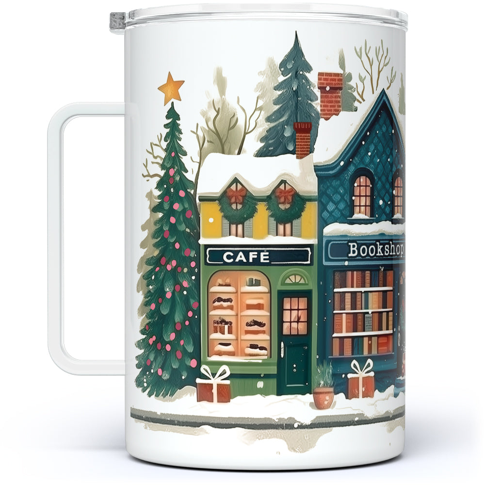Holiday Storefront Shops Insulated Travel Mug
