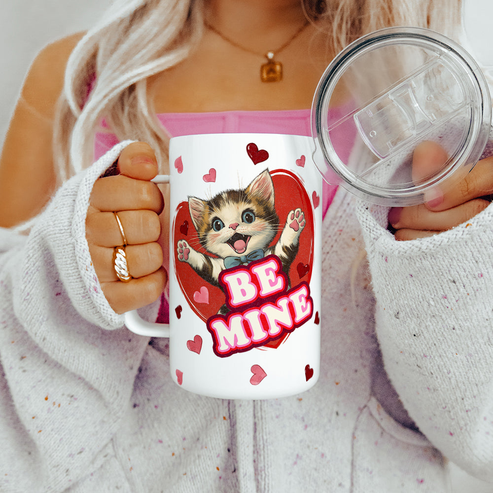 Be Mine Cat Insulated Travel Mug