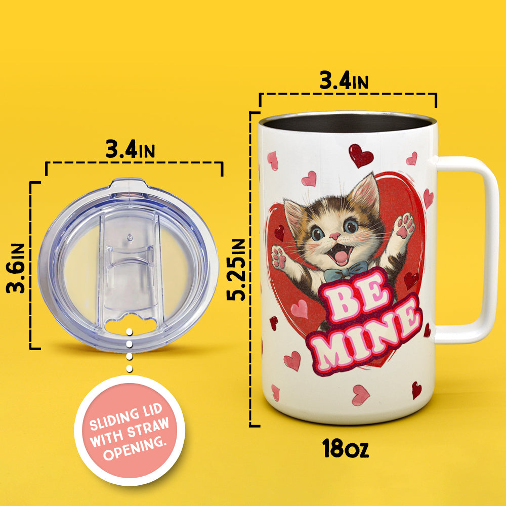 Be Mine Cat Insulated Travel Mug