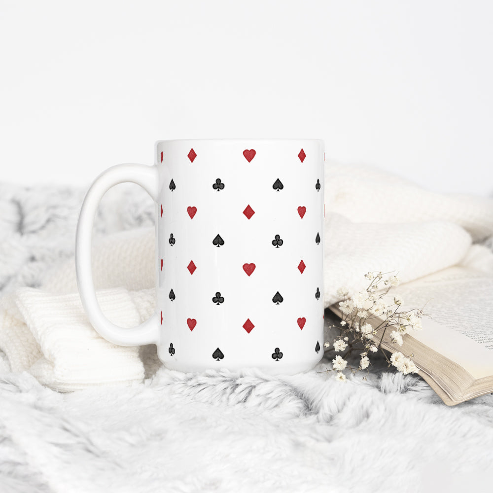 Playing Card Suit Pattern Mug