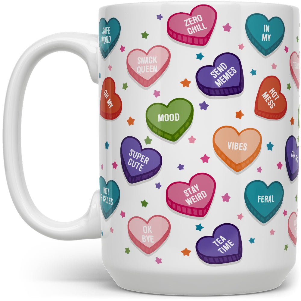 Candy Conversation Hearts Mug