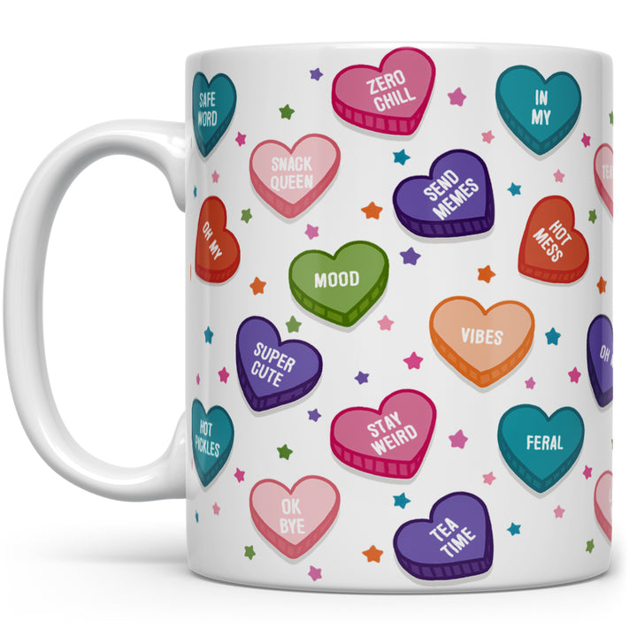 Candy Conversation Hearts Mug