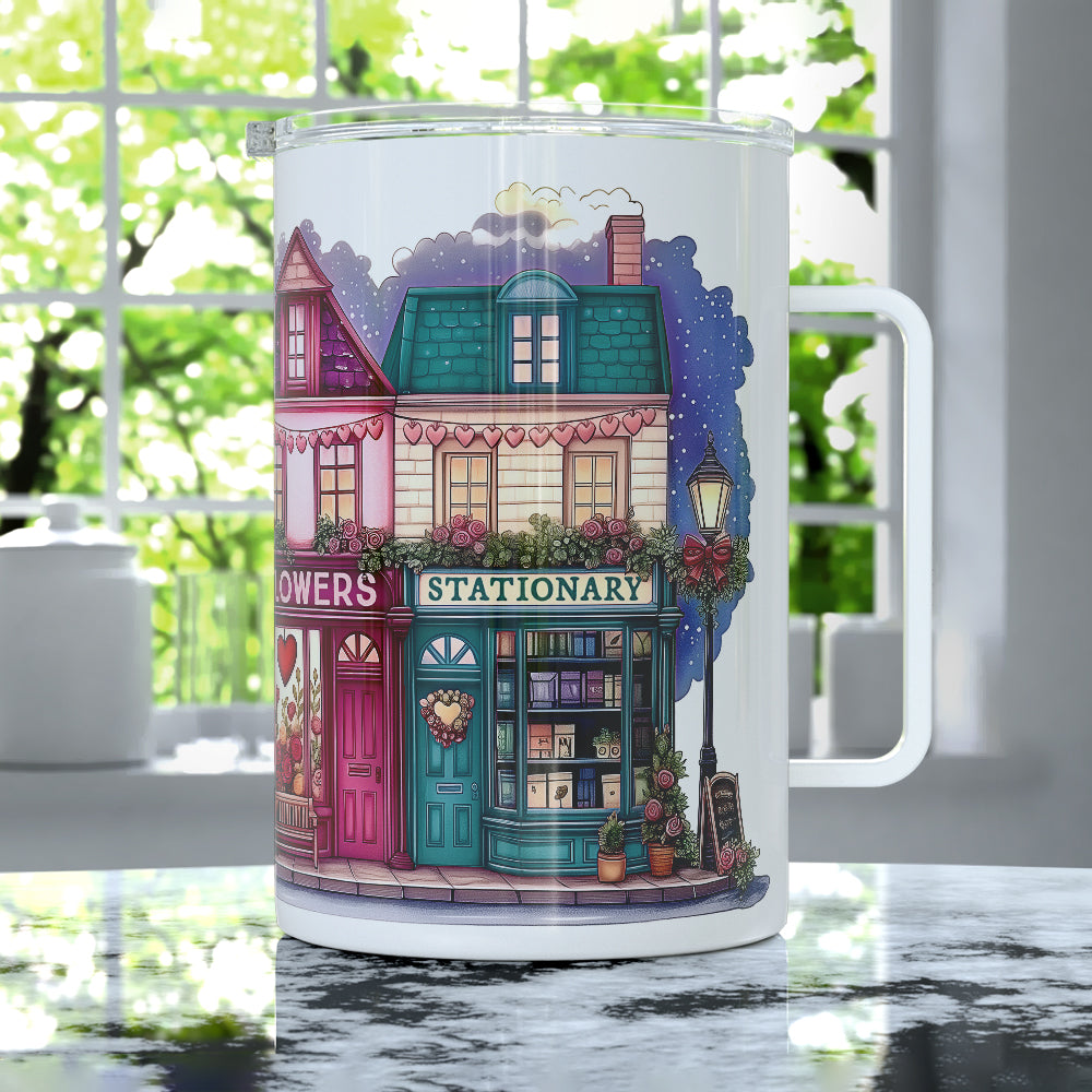 Valentine's Storefront Shops Insulated Travel Mug