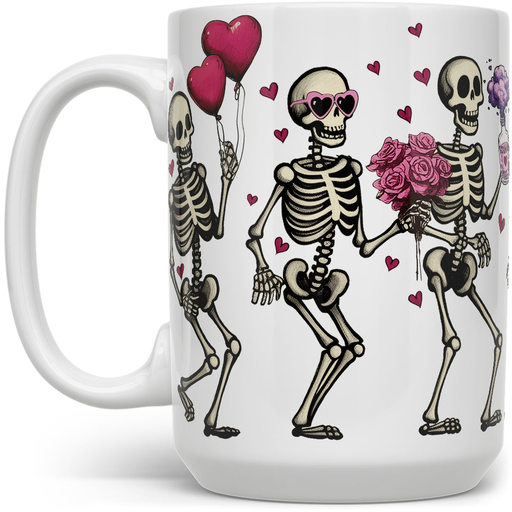 Valentine Dancing Skeletons Mug