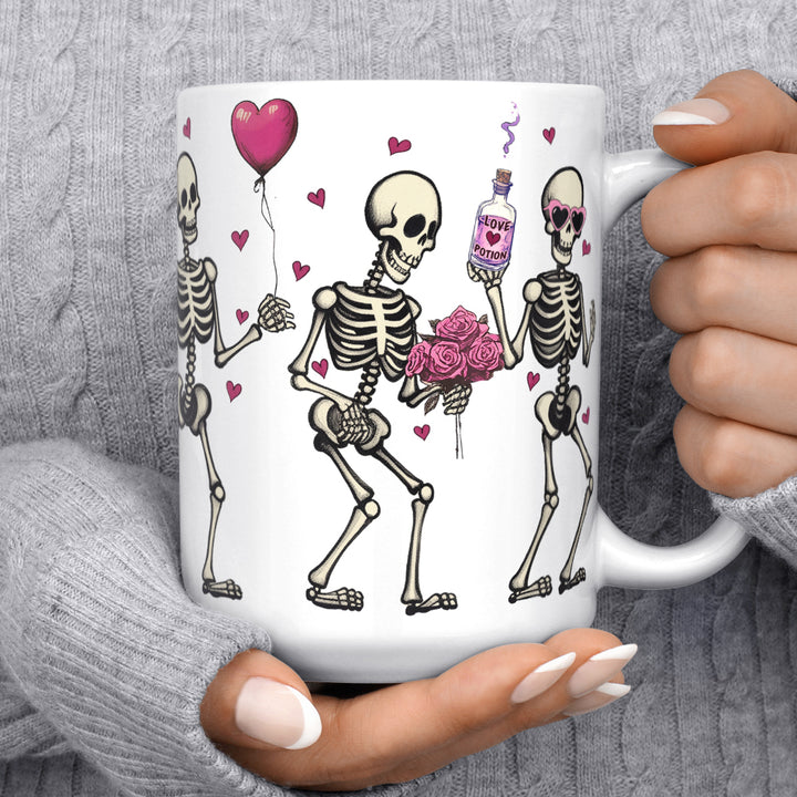 Valentine Dancing Skeletons Mug
