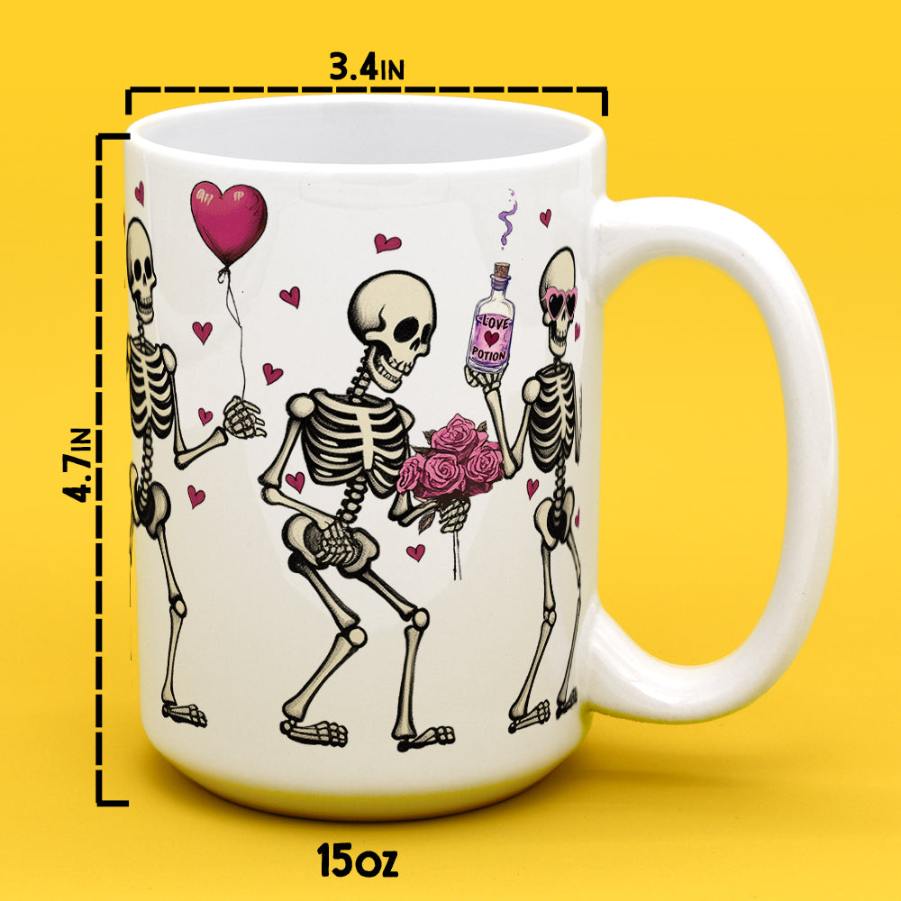 Valentine Dancing Skeletons Mug