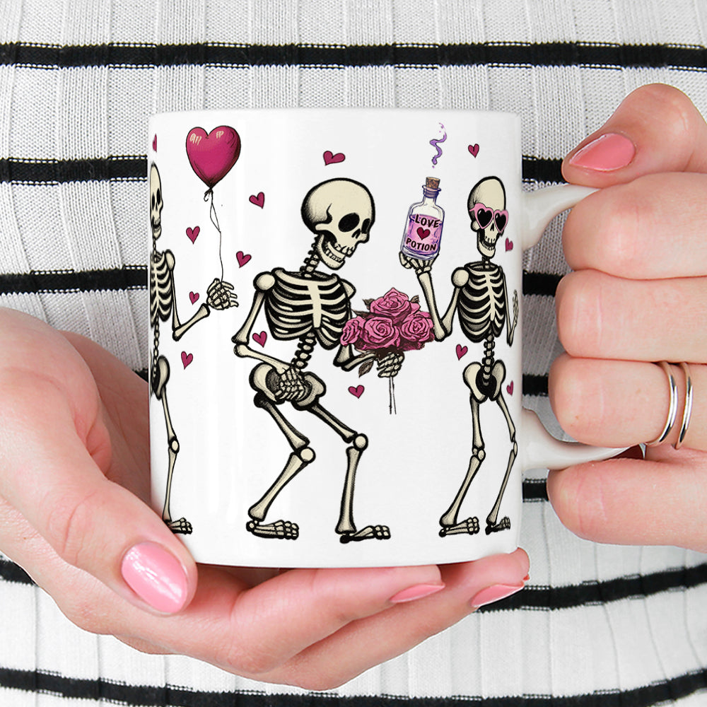 Valentine Dancing Skeletons Mug