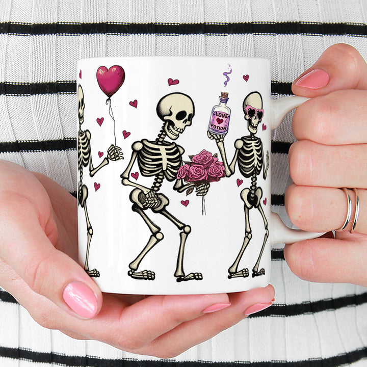 Valentine Dancing Skeletons Mug