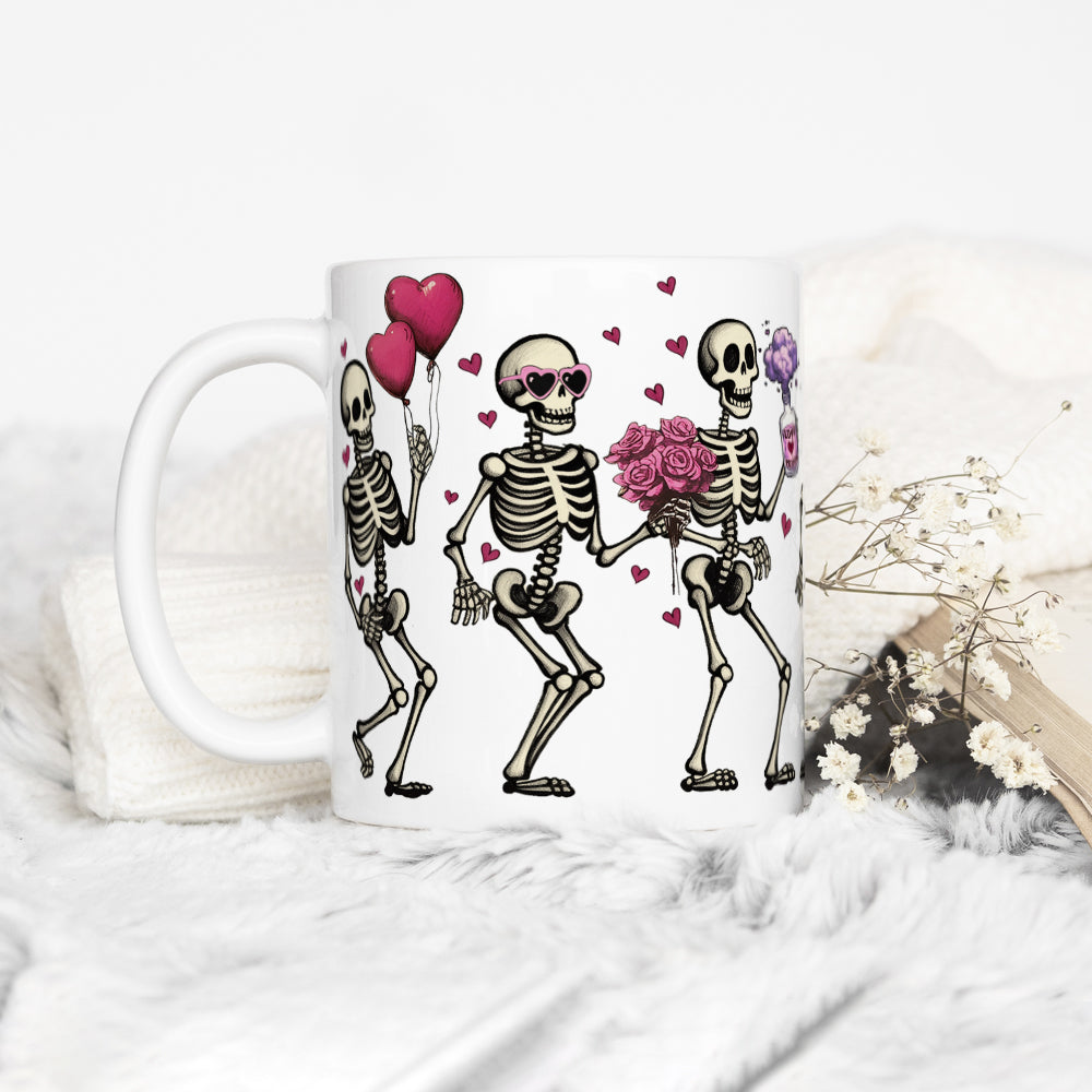 Valentine Dancing Skeletons Mug