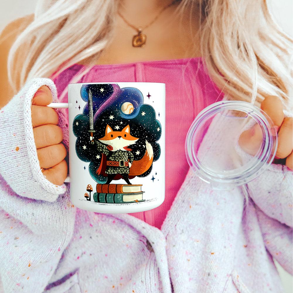 Bookish Fox Knight Insulated Travel Mug