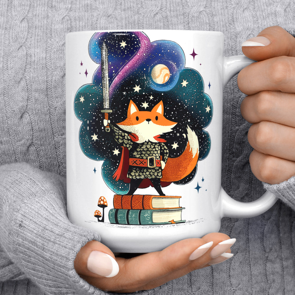 Bookish Fox Knight Mug