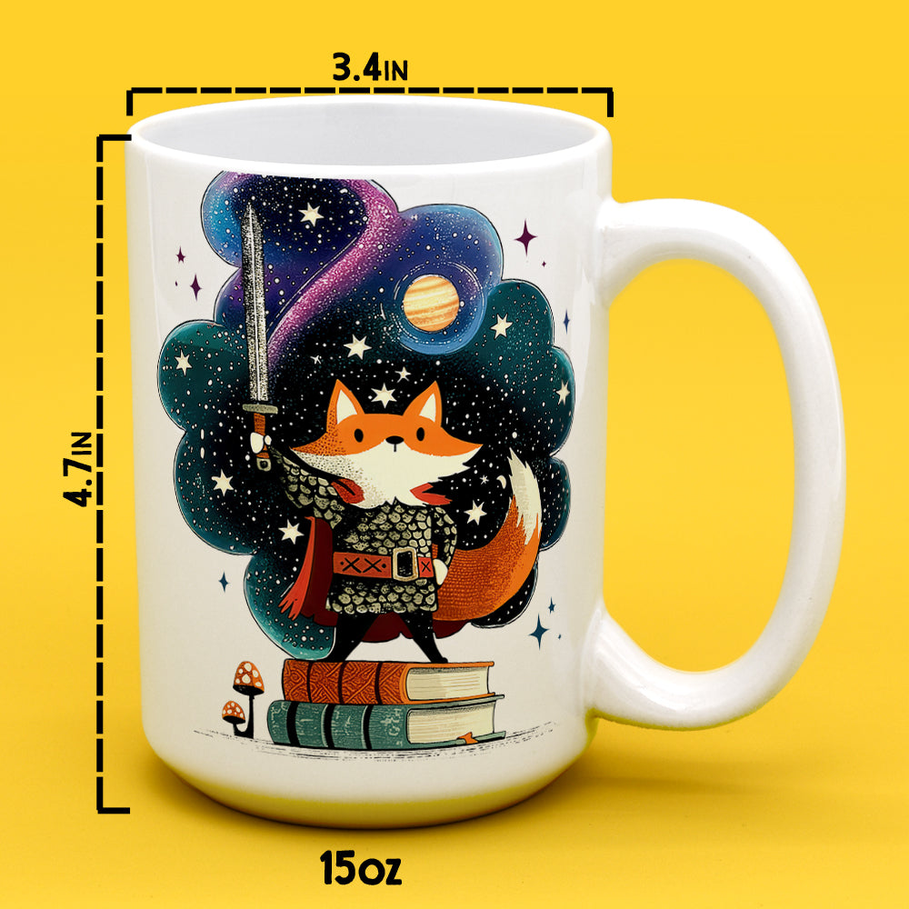 Bookish Fox Knight Mug