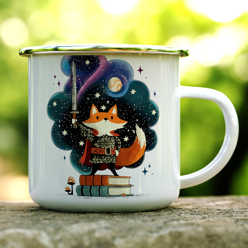 Bookish Fox Knight Camp Mug
