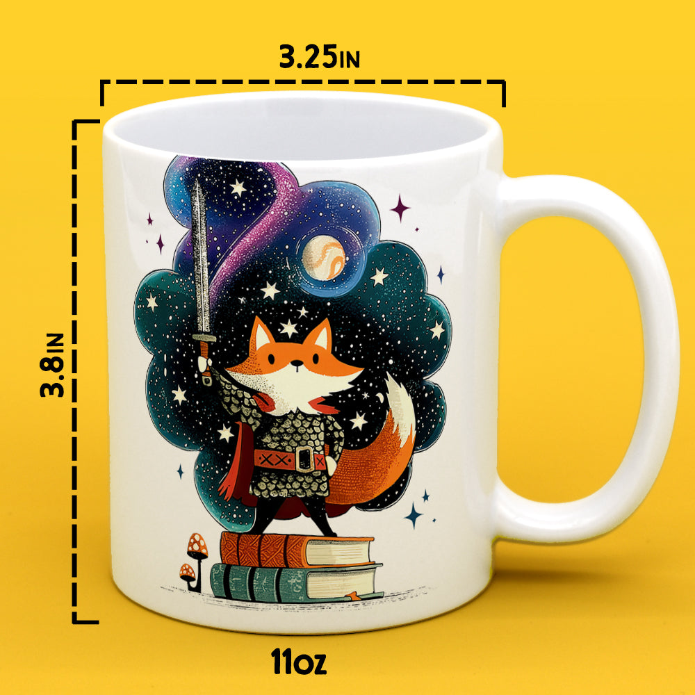 Bookish Fox Knight Mug