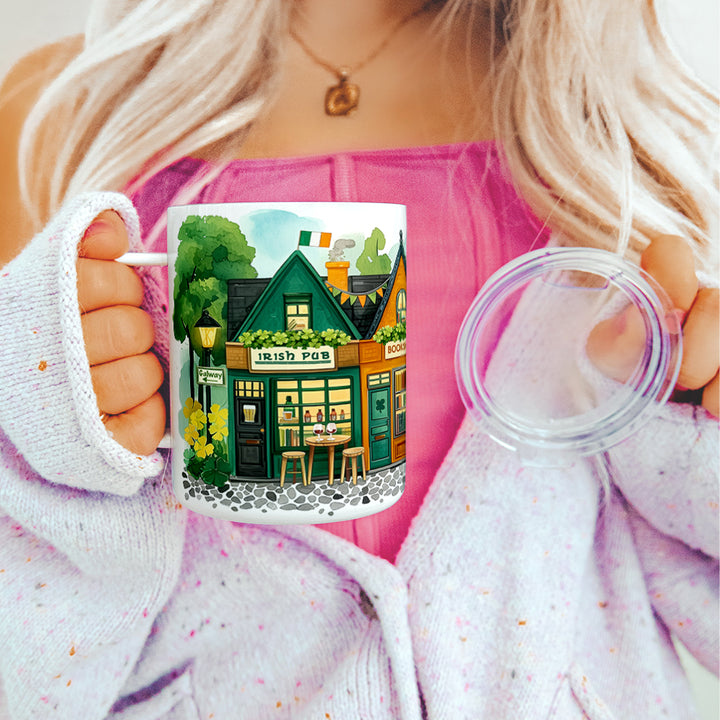 St. Patrick's Storefront Shops Insulated Travel Mug