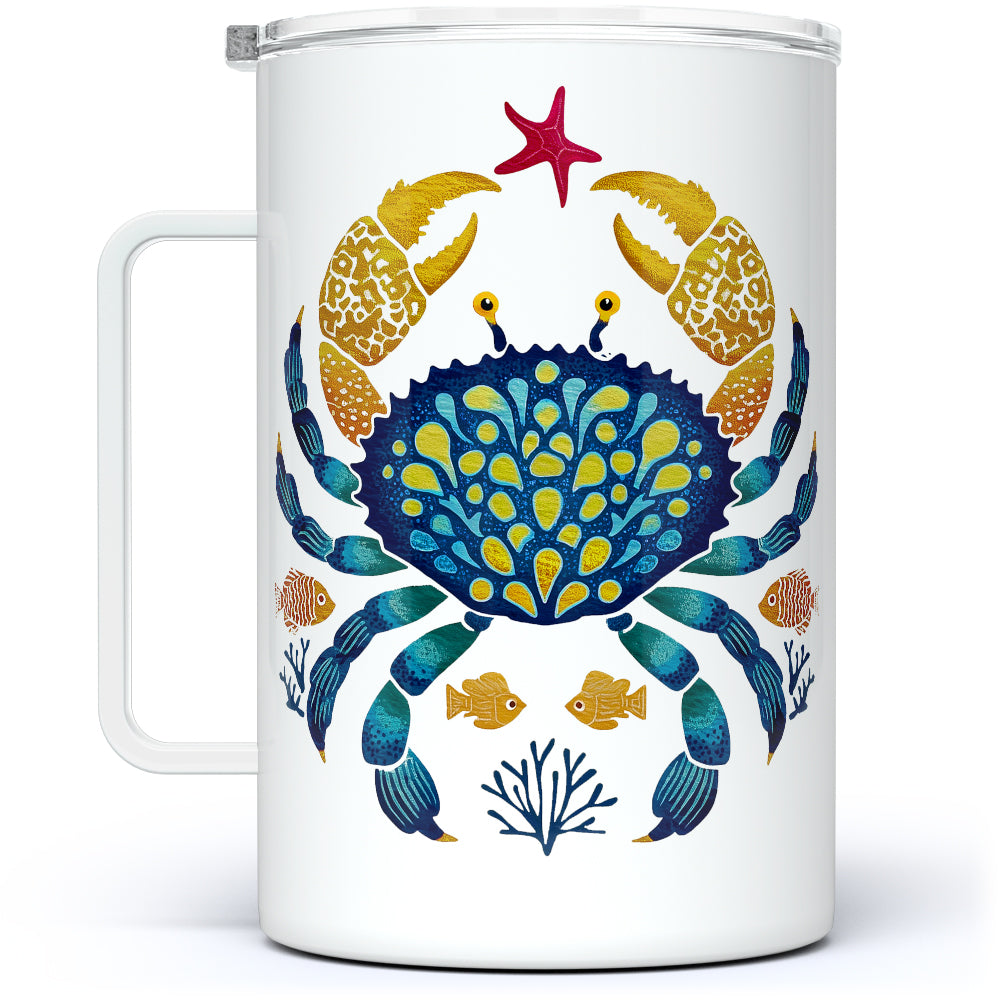 Coastal Ocean Crab Insulated Travel Mug