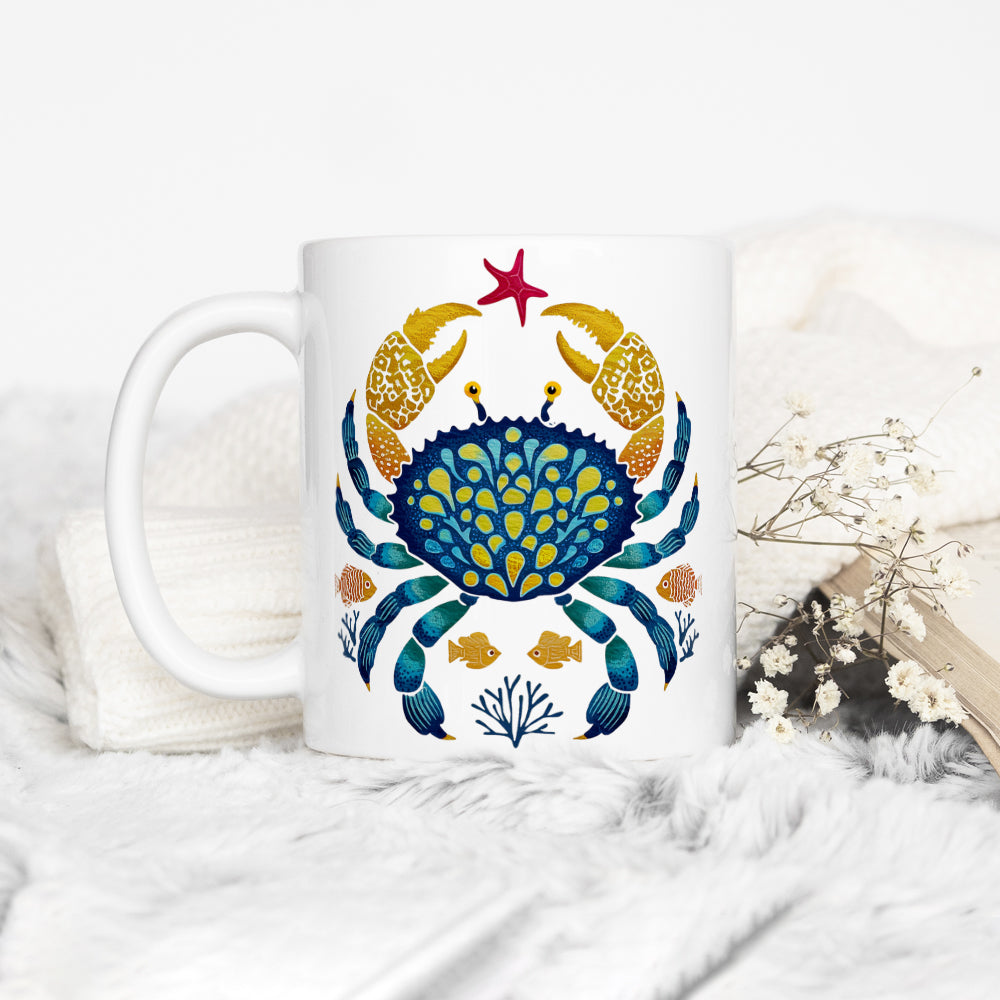 Coastal Ocean Crab Mug